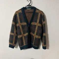 S.J. Traditional チェック柄カーディガン 古着 オシャレ