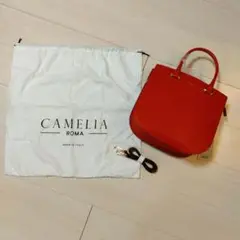 値下げ　新品未使用　CAMELLIA　Roma　レザー＆スエードハンドバッグ