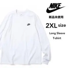 ナイキ ロンT シグネチャーロゴ コットン 長袖Tシャツ ホワイト 2XL