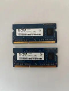 ELPIDA 4GB DDR3 PC3-12800 メモリ ×２