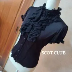 最終価格・本日削除♪SCOT CLUB♡シースルーフリルブラウス
