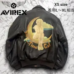 L相当/希少✨アヴィレックス レザージャケット ピンナップガール 濃いペイント