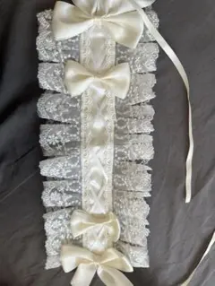 ヘッドドレス リボン付き　白