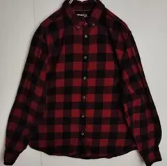 anko 長袖シャツ ネルシャツ BDシャツ バッファローチェック メンズXL