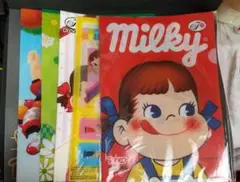 不二家ペコちゃん ミルキークリアファイル&三角定規 6枚セット