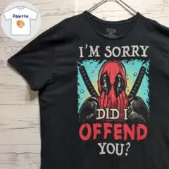 MARVEL　マーベル　デッドプール　デップー　アメコミ　映画　黒　2XL　古着