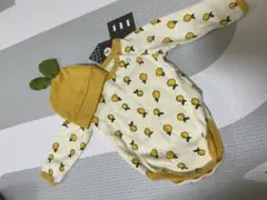 レモン柄ロンパース 66cm 帽子付き