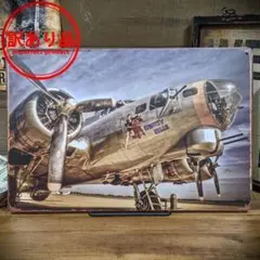 訳あり品〖ブリキ看板〗B-17 ボーイング 爆撃機 / リバティ・ベル