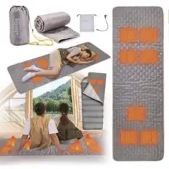発熱パッド USB 寝袋用 電熱 電気マット アウトドア ホットマット 軽量