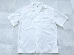 美品　Mサイズ　UNIQLO 半袖シャツ　開襟シャツ　白