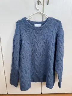 THE SHOP TK ケーブル編み長袖ニットセーター