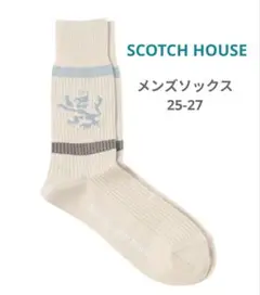【新品 タグ付】メンズソックス 25-27 ベージュ SCOTCH HOUSE