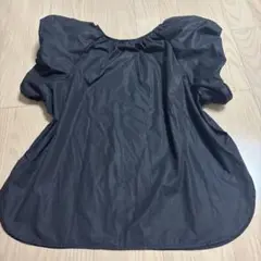 quatre chaton〈F〉シャツ ブラウス　黒　バルーンスリーブ　無地