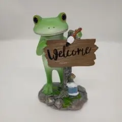 コポー　ウェルカムボードとカエル
