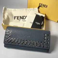 美品 フェンディ FENDI セレリア パイソン 長財布 箱付き