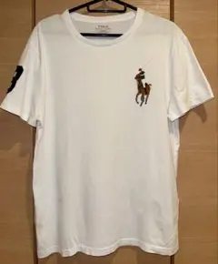 POLO ホワイト Tシャツ ポロプレイヤー刺繍