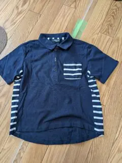 COMME CA ISM ネイビー ポロシャツ 120A