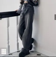 GRL フリージア ストレートデニムパンツ[cu460] M