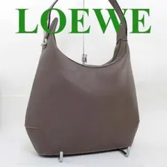 ロエベ ショルダーバッグ レザー グレーブラウン 肩掛け