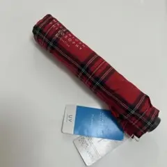mackintosh philosophy折りたたみ傘 赤 チェック柄