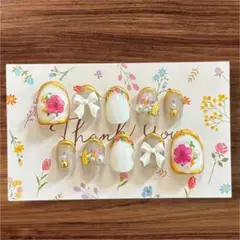 押し花ネイル☆*【フォロー割有り！】