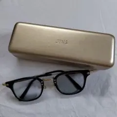 ✧JINS✧ 色付きメガネ ブラック系 度有り ケース＆クロス付き