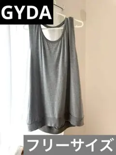 GYDA タンクトップ　レディース　肌見せ　グレー　トップス　ノースリーブ　夏服