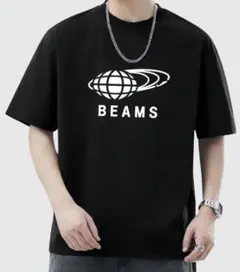 BEAMS 新品 Tシャツ XL【LLサイズ】送料無料 半袖Tシャツ 黒色