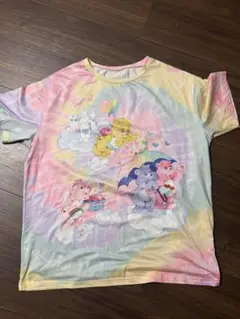 ケアベア カラフル キャラクターTシャツ SHEIN Mサイズ