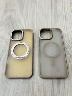 iPhone16ProMax用マグセーフ透明ケース ベージュ