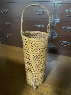 竹籠 竹かご 花生け 花生け 美品 アンティーク 昭和レトロ インテリア
