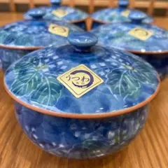 有田焼 清峰窯 蓋付き湯呑み 5客