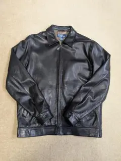90s ラルフローレン ポニー無し レザー ジャケット S ブラック