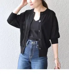 シップス SHIPS WOMEN〈手洗い可能〉シアー2WAYボタンカーディガン