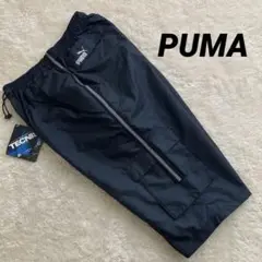 新品！PUMA プーマ　ハーフパンツ　ブラック　耐久制電素材　ロゴ刺繍