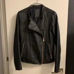 Noble ノーブル ソフトラムレザーライダースブルゾン 黒 38 AW18