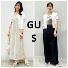 GU メタルボタンカーディガン オフホワイト S