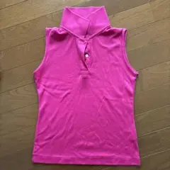 ピンク ノースリーブ トップス