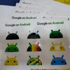 Androidキャラクターステッカーセット 　6枚 バグドロイド　ドロイド