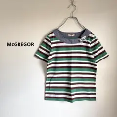 M'GREGOR マックレガー 半袖ボーダー柄Tシャツ サイズM