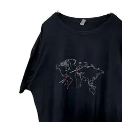 世界地図　ネクストレベルnext level 半袖Tシャツ　ブラック　2XL