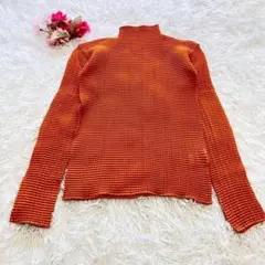 美品 ISSEY MIYAKE カットソー ハイネック ボックスプリーツ M