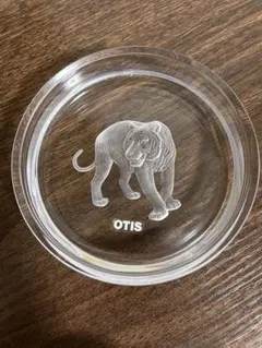 【新品未使用】OTIS ライオン彫刻 灰皿 直径約10cm