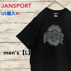 ●T438【US輸入】ジャンスポーツ Tシャツ ブラック系 men's【L】