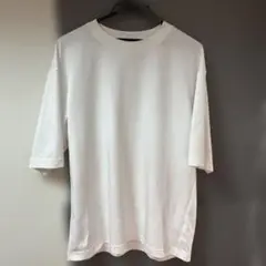 エアリズムコットンオーバーサイズTシャツ/5分袖　Lサイズ　白