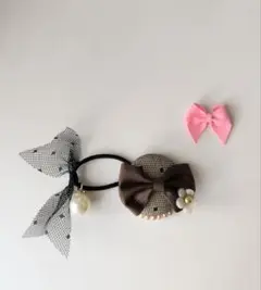 ラッキーカラー＆推しカラー.ヘアゴム　ブラウン