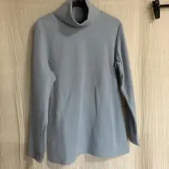 ライトブルーフリースハイネックチュニック