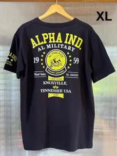 ALPHA IND. ブラック Tシャツ XL