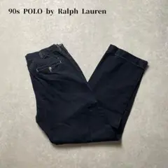 90s Polo by Ralph Lauren ブラックチノパン34墨黒後染め