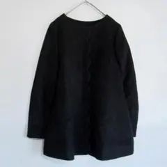 anatelier　アナトリエ　アンゴラ混スカラップノーカラーコート　サイズ36